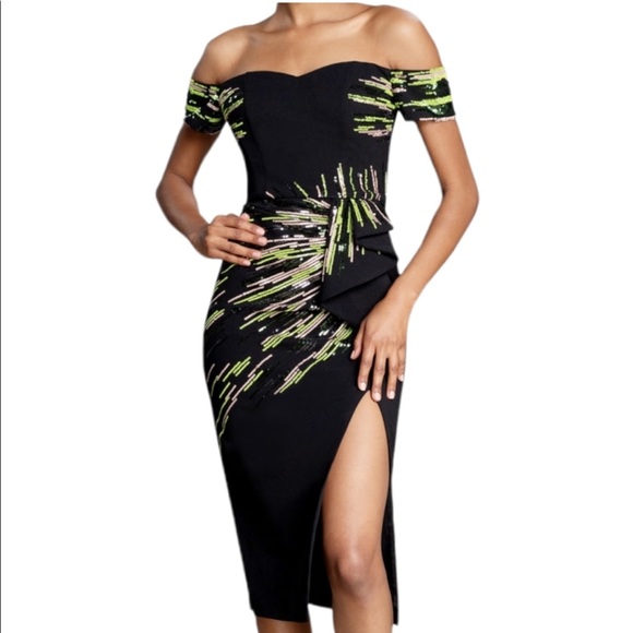 Dress the Population Dresses & Skirts - Dress The Population Alani Sequins Off The Shoulder Dress M